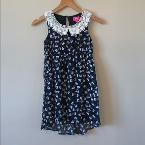 Pinky Girls Black Bow Dress - Medium